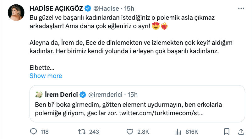 hadise den bebe polemigi ile ilgili aciklama son noktayi koydu